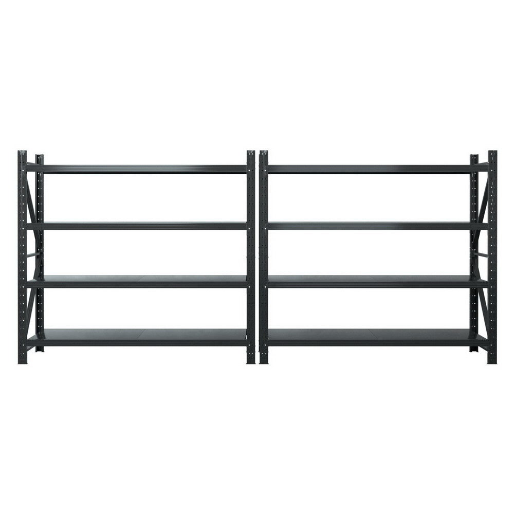 Giantz 4Mx1.8M Garage Shelving Warehouse Rack Black-Tools > Tools Storage > Wall Storage Racks-PEROZ Accessories