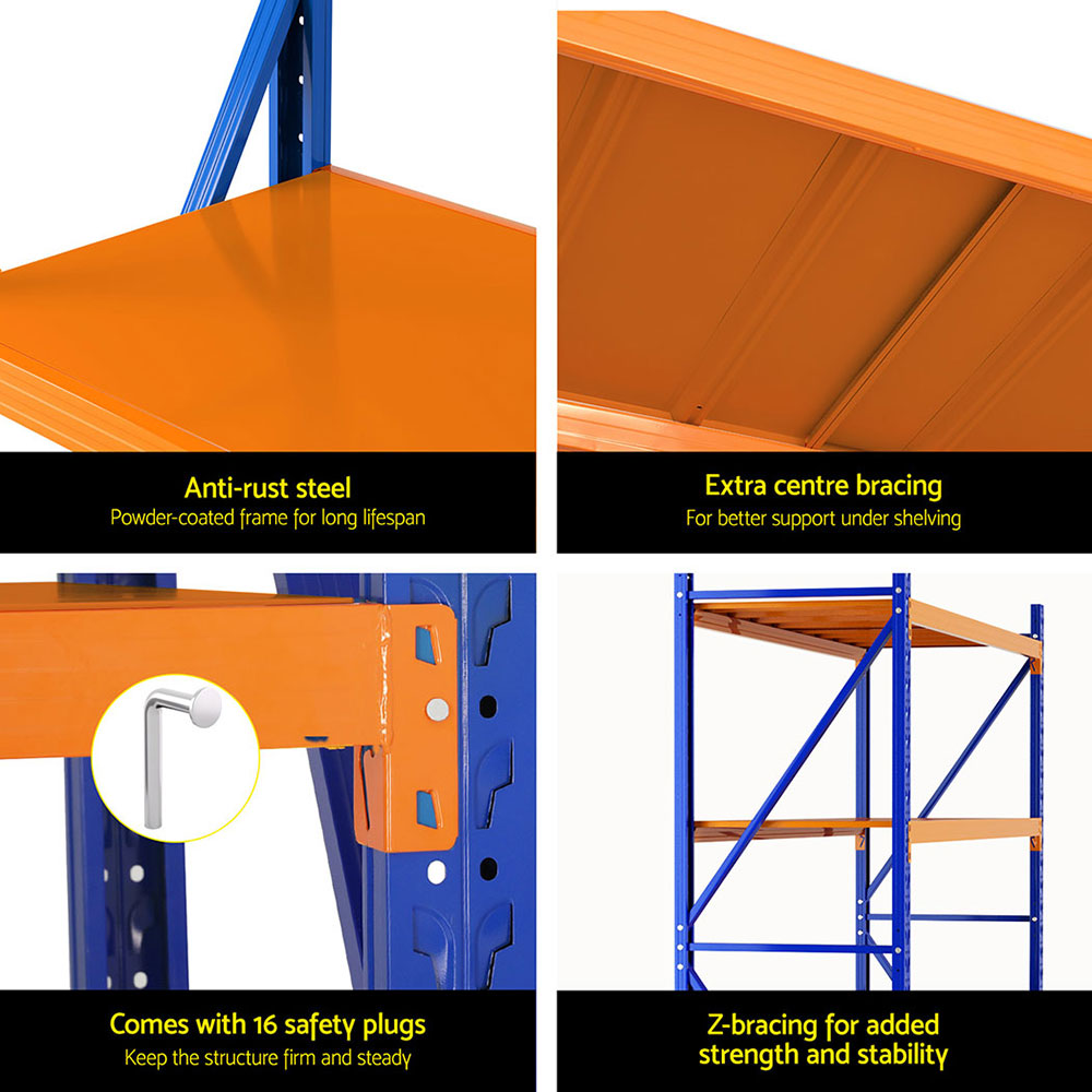 Giantz 4Mx1.8M Warehouse Shelving Garage Rack-Tools > Tools Storage > Wall Storage Racks-PEROZ Accessories