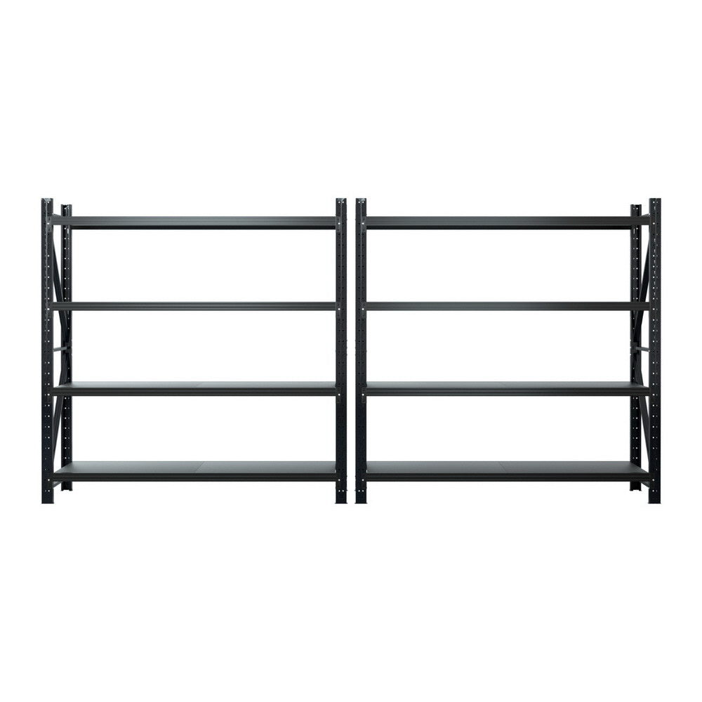Giantz 4Mx2M Garage Shelving Warehouse Rack Black-Tools > Tools Storage > Wall Storage Racks-PEROZ Accessories