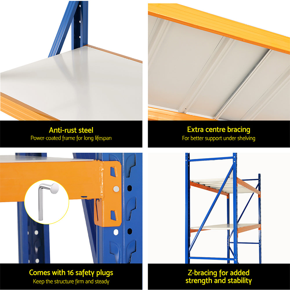 Giantz 2Mx2M Garage Shelving Warehouse Rack Pallet Racking Storage Shelf Blue-Tools > Tools Storage > Wall Storage Racks-PEROZ Accessories