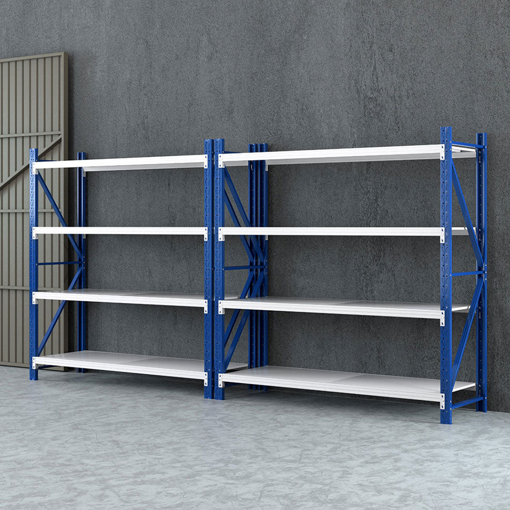 Giantz 4Mx2M Garage Shelving Warehouse Rack Blue-Tools > Tools Storage > Wall Storage Racks-PEROZ Accessories