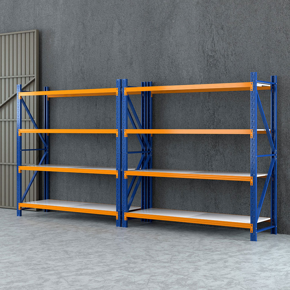 Giantz 4Mx2M Garage Shelving Warehouse Rack Orange-Tools > Tools Storage > Wall Storage Racks-PEROZ Accessories