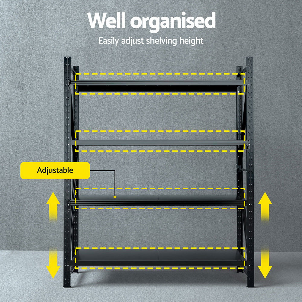 Giantz 2.4Mx2M Warehouse Shelving Garage Rack-Tools > Tools Storage > Utility Trolleys-PEROZ Accessories