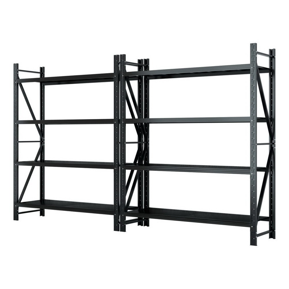 Giantz 4Mx2.4M Garage Shelving Warehouse Rack Black-Tools > Tools Storage > Wall Storage Racks-PEROZ Accessories