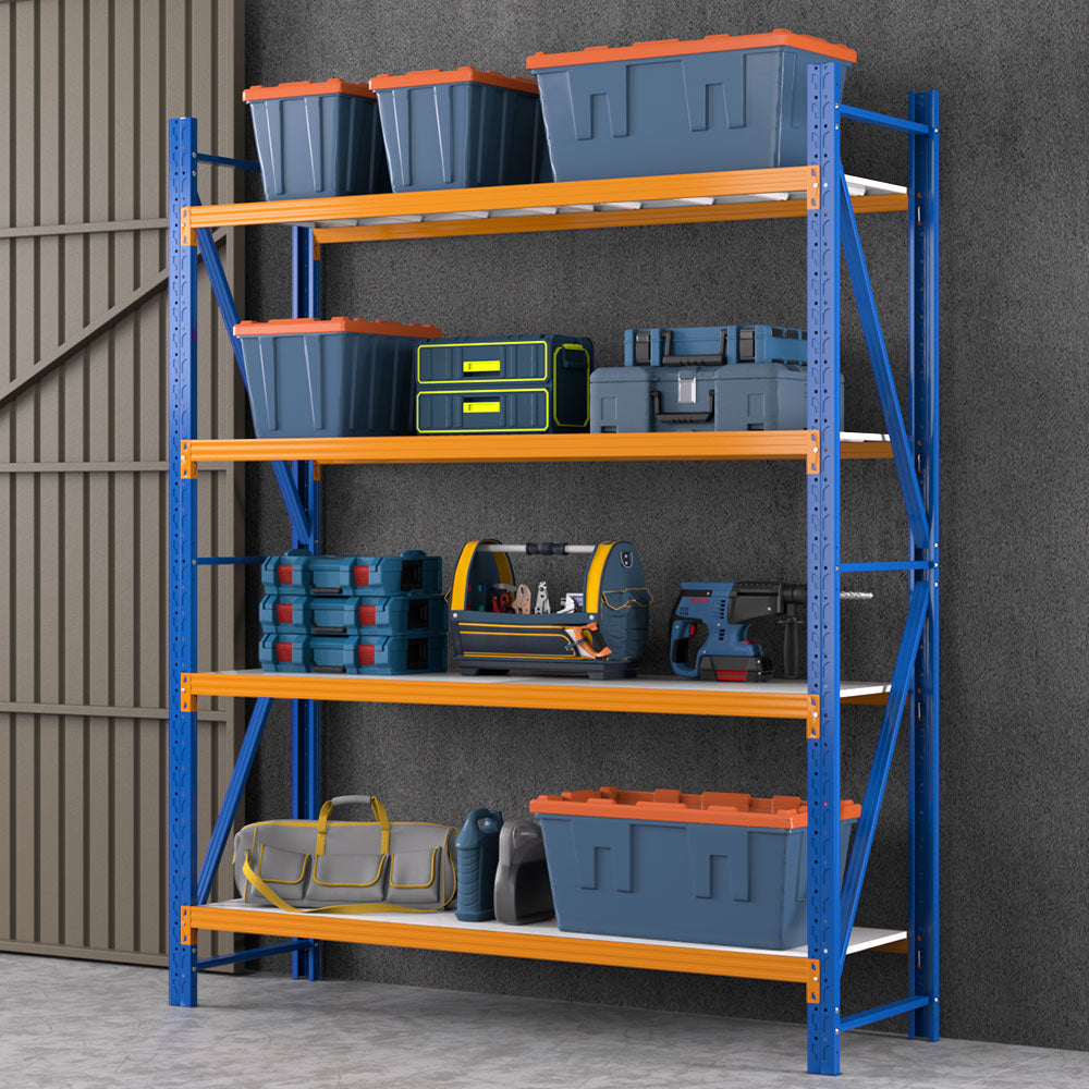 Giantz 2.4Mx2M Garage Shelving Warehouse Rack Pallet Racking Storage Shelf Blue-Tools > Tools Storage > Wall Storage Racks-PEROZ Accessories