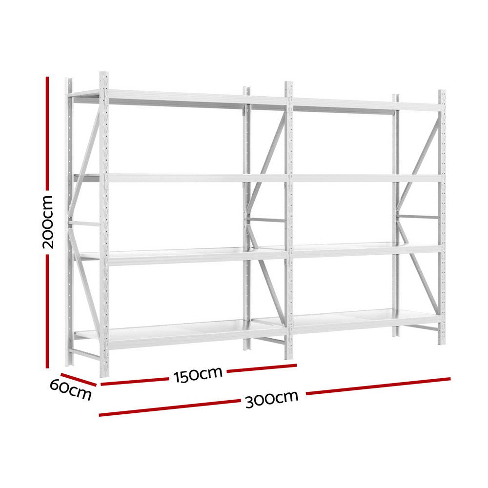 3Mx2M Giantz Garage Shelving Warehouse Rack-Tools > Tools Storage > Wall Storage Racks-PEROZ Accessories