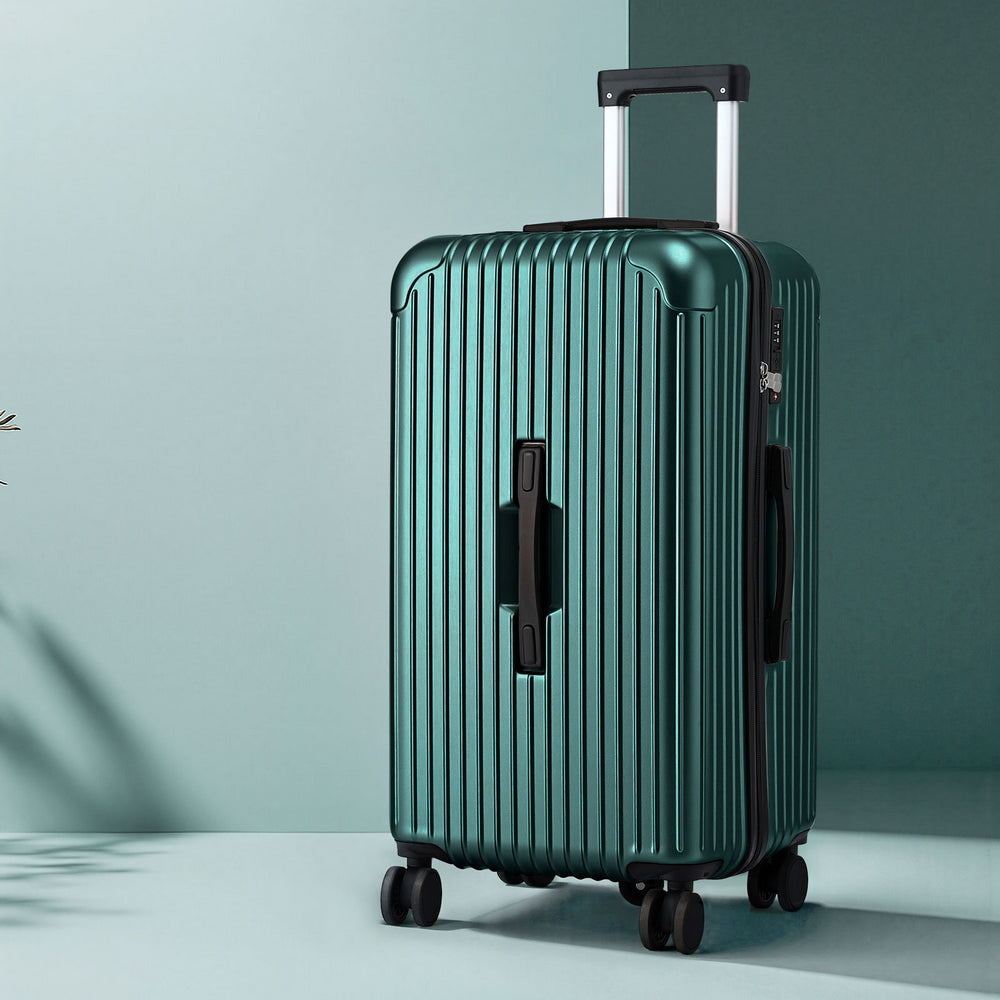 Wanderlite 28" Trunk Luggage Suitcase Travel 5 Wheels Type-C Port TSA Green-Electronics > Business & Home Security > Safes & Lock Boxes-PEROZ Accessories