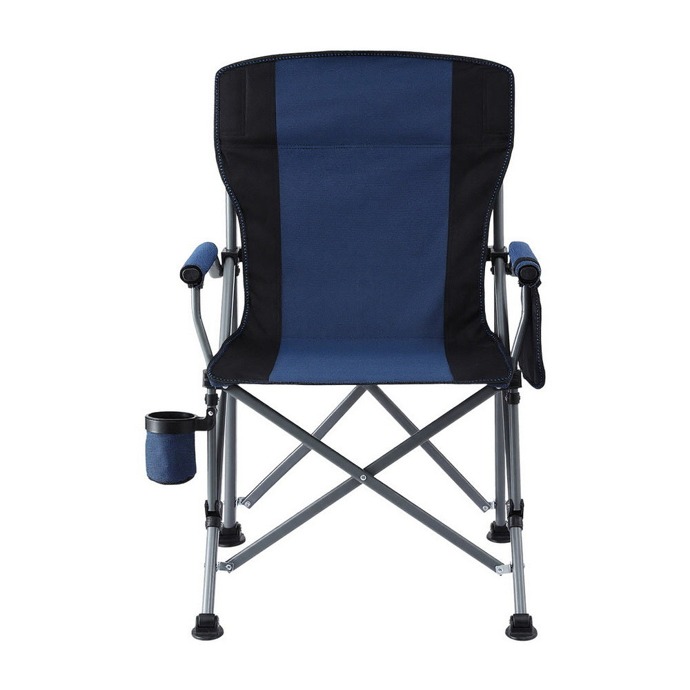 Weisshorn Camping Chair Folding Outdoor Portable Seat Lightweight Beach Picnic Fishing Capacity 120KG Navy Blue-Furniture > Outdoor > Outdoor Chairs-PEROZ Accessories