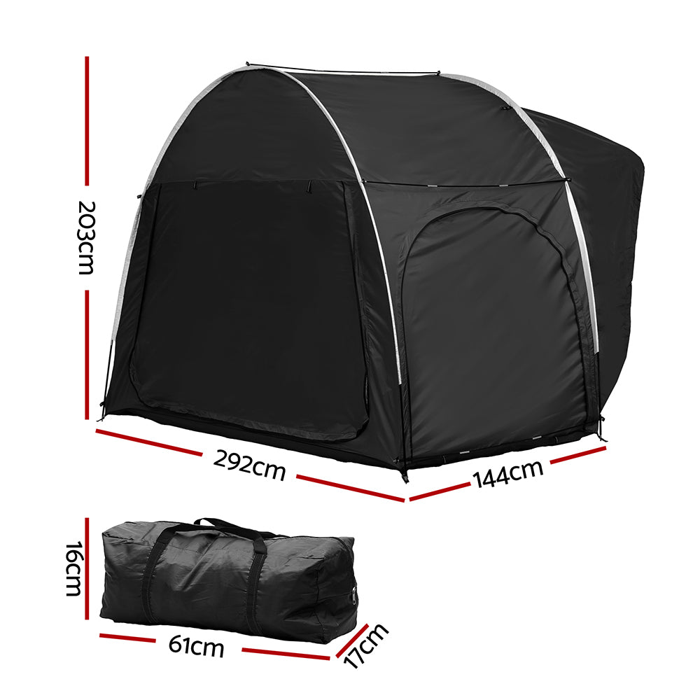 Weisshorn Camping Tent Car SUV Rear Hatchback Tents Canopy Portable Outdoor Family Black-Outdoor Recreation > Camping > Tents-PEROZ Accessories