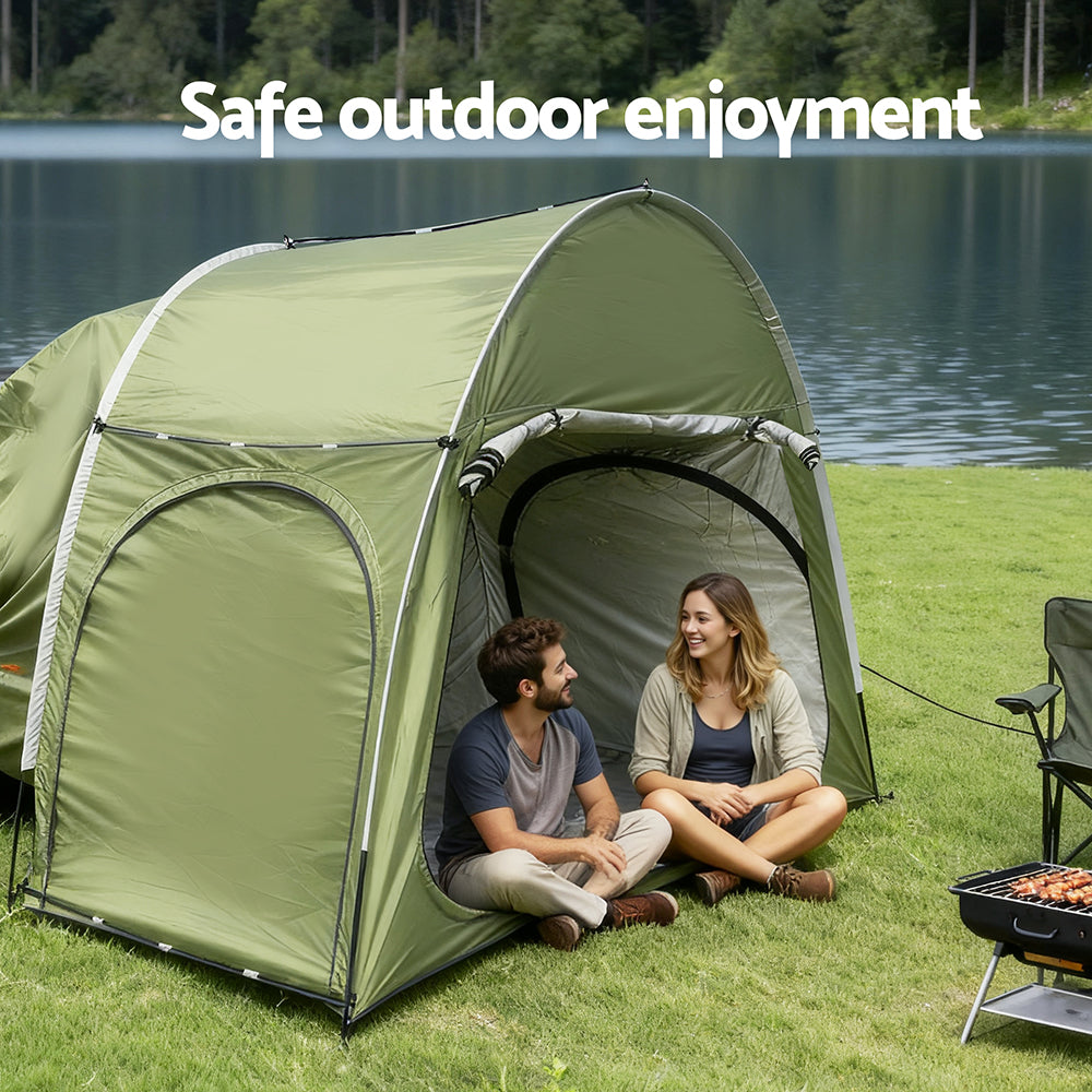 Weisshorn Camping Tent Car SUV Rear Hatchback Tents Canopy Portable Outdoor Family green-Outdoor Recreation > Camping > Tents-PEROZ Accessories