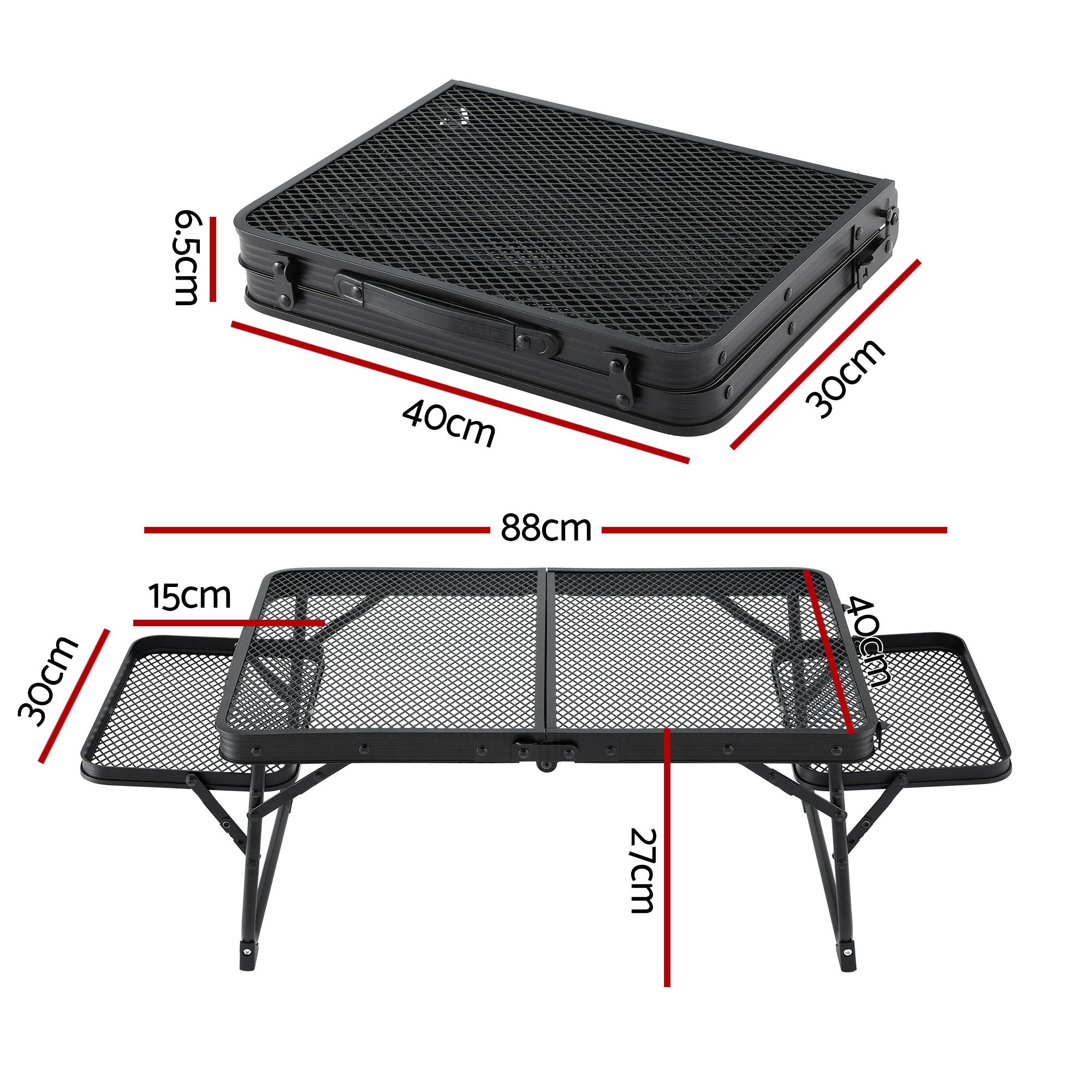 Weisshorn Camping Table Mesh Desktop Lightweight Portable Outdoor Folding Grill Desk-Outdoor Recreation > Camping > Camping Appliances-PEROZ Accessories
