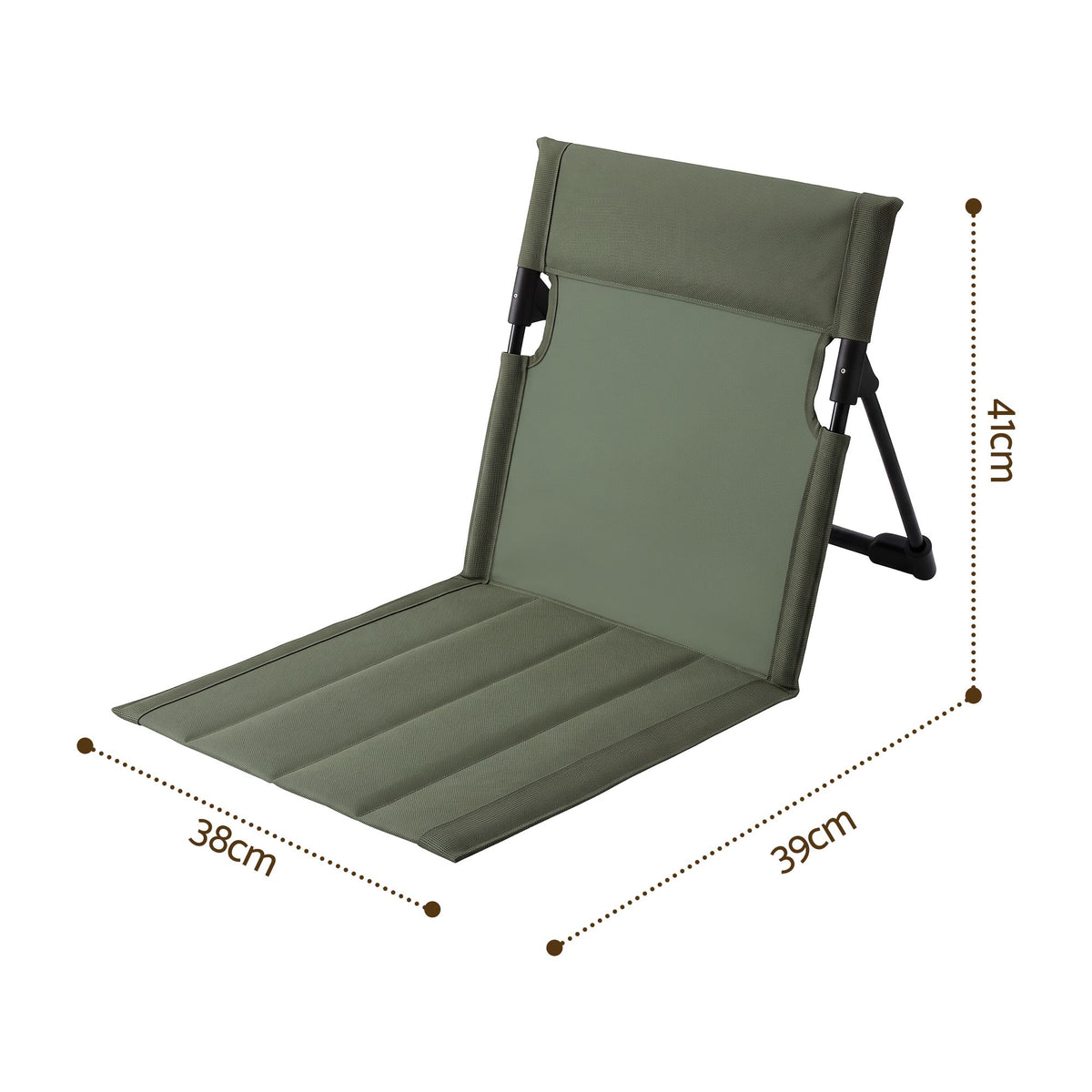 Weisshorn Foldable Camping Chair Oxford Aluminum Alloy Backrest 70kg Green-Outdoor Recreation > Camping > Camp Furniture-PEROZ Accessories