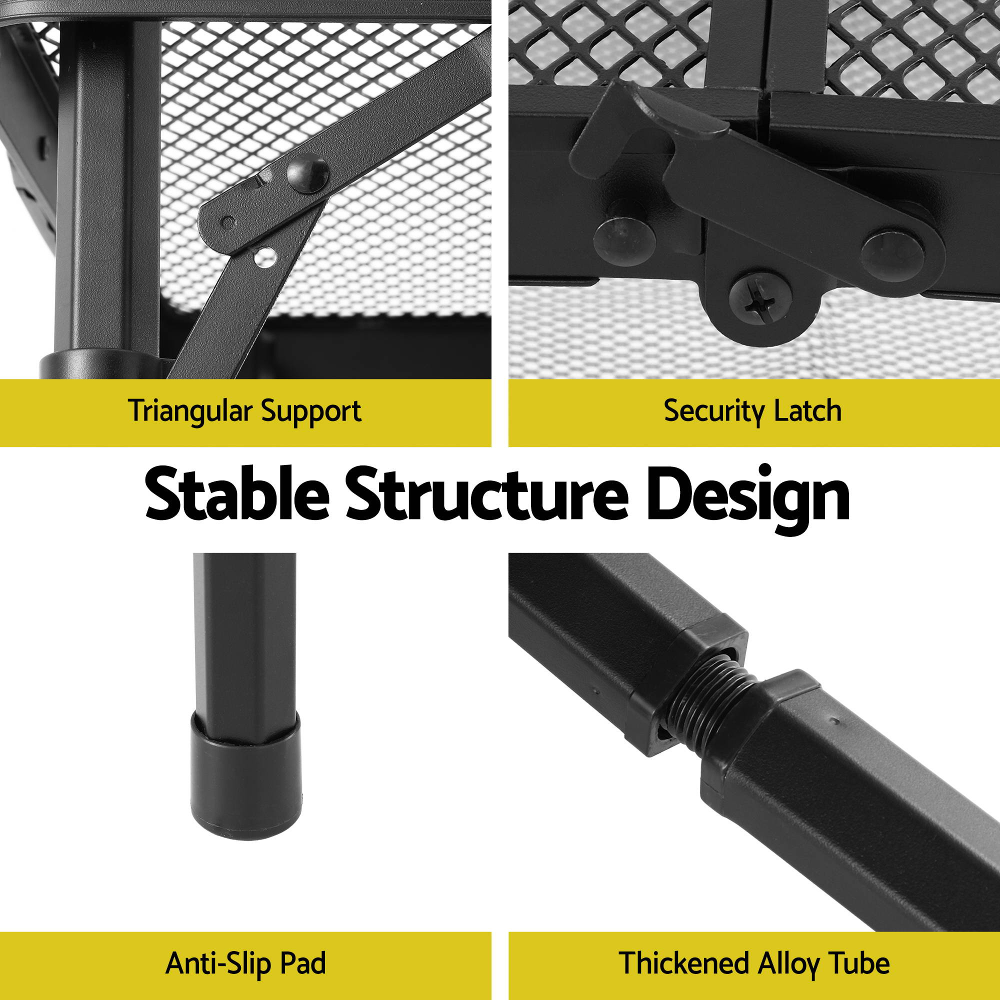 Gardeon BBQ Camp Table, 90*60*66 Portable Foldable Lightweight Grill Outdoor Metal Table 3.9kg-Outdoor Recreation > Camping > Camping Appliances-PEROZ Accessories