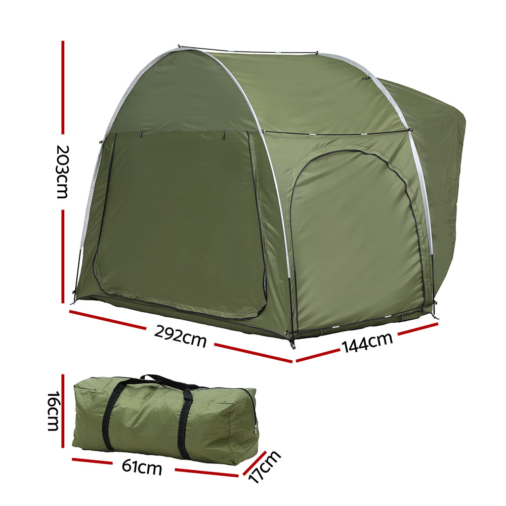 Weisshorn Camping Tent Car SUV Rear Hatchback Tents Canopy Portable Outdoor Family green-Outdoor Recreation > Camping > Tents-PEROZ Accessories