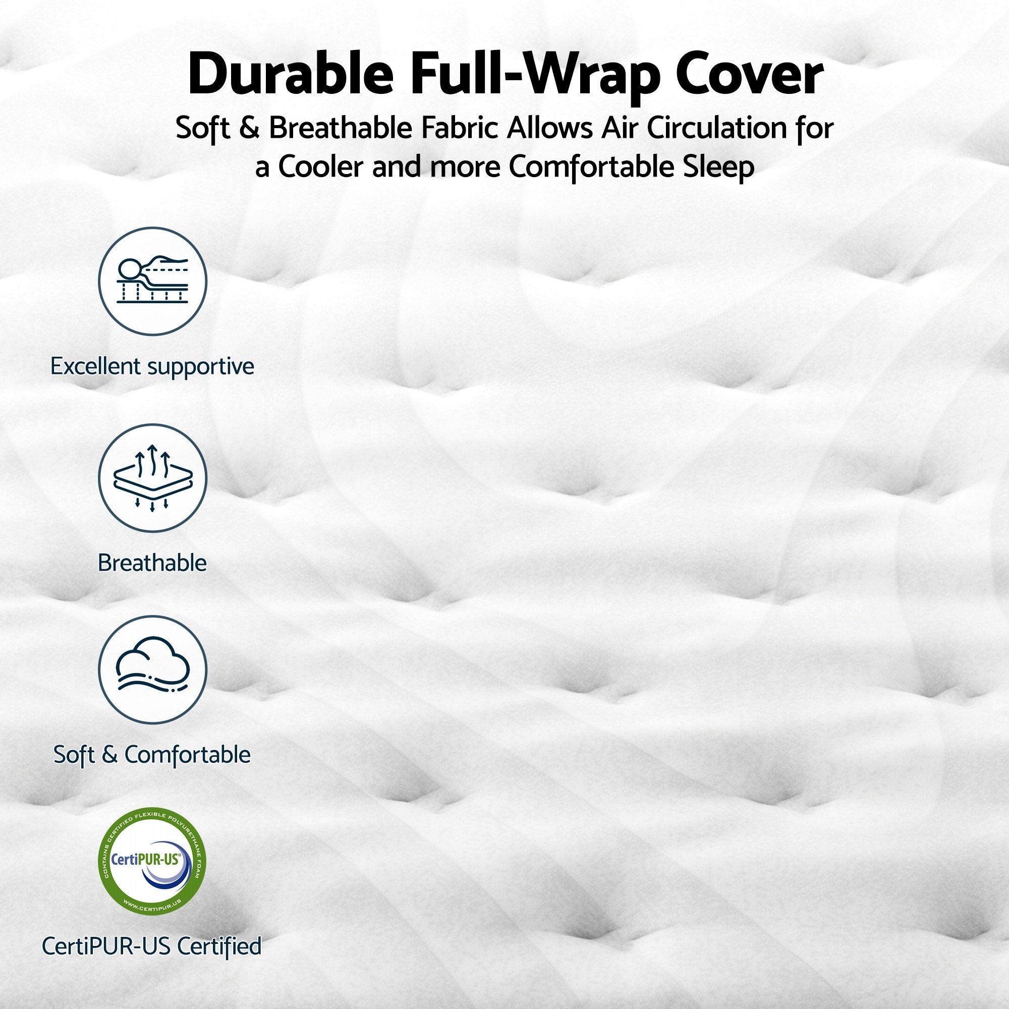 RoomSense Queen 30cm Latex Mattress Medium Firm Bundle, Pine Bed Frame