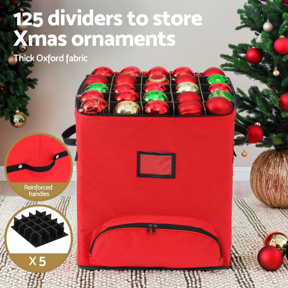 Jingle Jollys Christmas Baubles Storage Cart Roller 125 Dividers-Home & Garden > Storage > Storage Boxes-PEROZ Accessories
