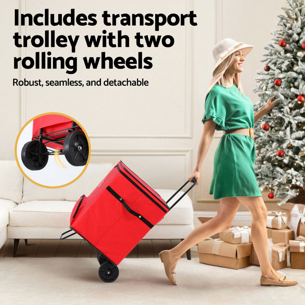 Jingle Jollys Christmas Baubles Storage Cart Roller 125 Dividers-Home & Garden > Storage > Storage Boxes-PEROZ Accessories