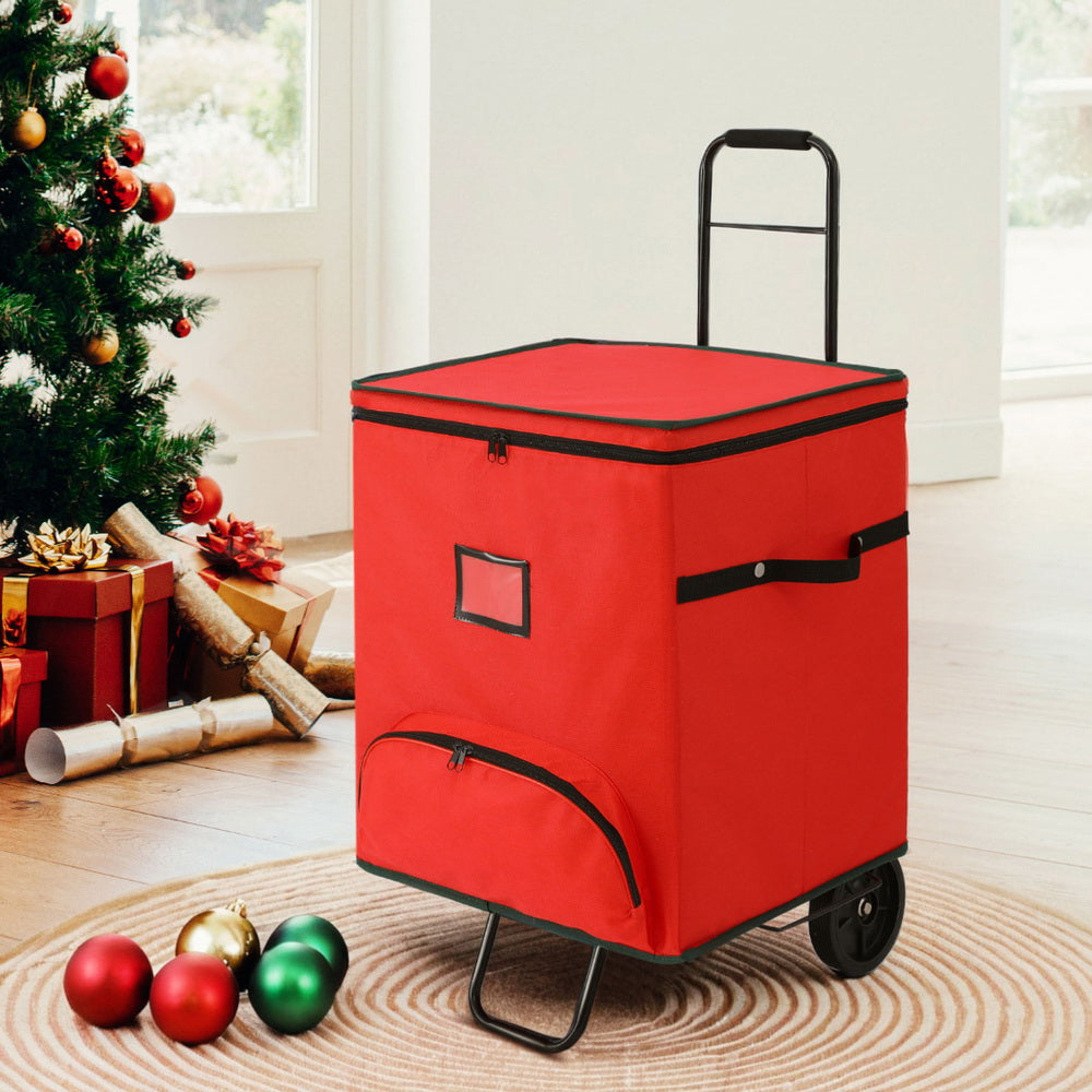 Jingle Jollys Christmas Baubles Storage Cart Roller 125 Dividers-Home & Garden > Storage > Storage Boxes-PEROZ Accessories