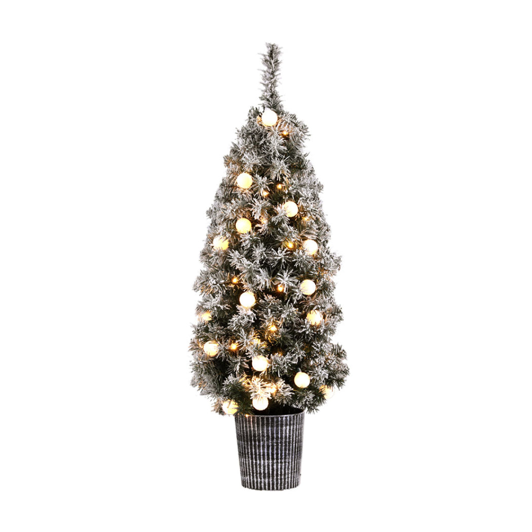 Jingle Jollys Christmas Tree 1.2M Potted Snowy Xmas Tree-Occasions > Christmas > Christmas Trees-PEROZ Accessories