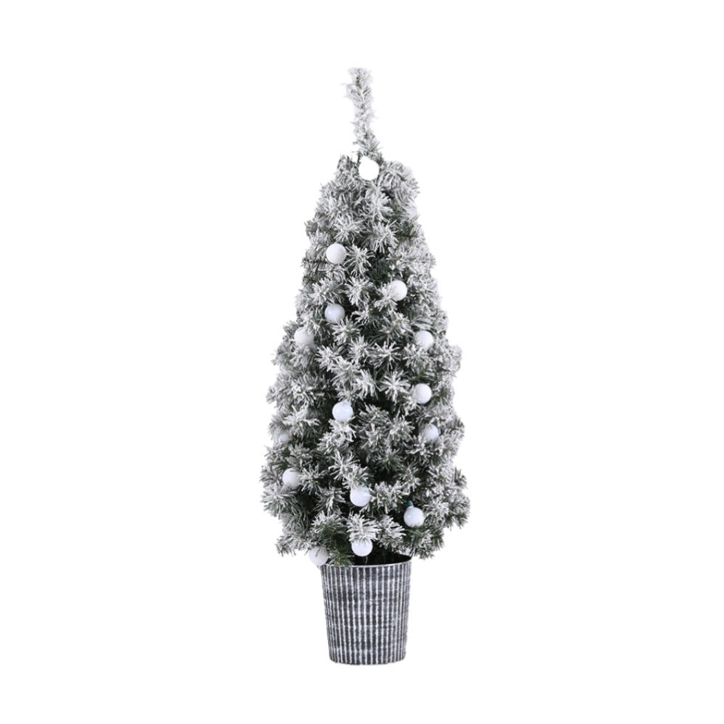 Jingle Jollys Christmas Tree 1.2M Potted Snowy Xmas Tree-Occasions > Christmas > Christmas Trees-PEROZ Accessories