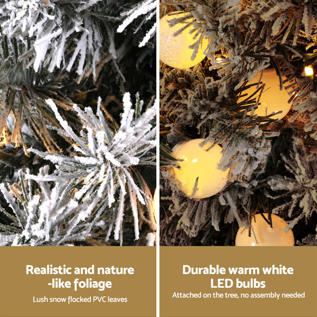 Jingle Jollys Christmas Tree 1.2M Potted Snowy Xmas Tree-Occasions > Christmas > Christmas Trees-PEROZ Accessories