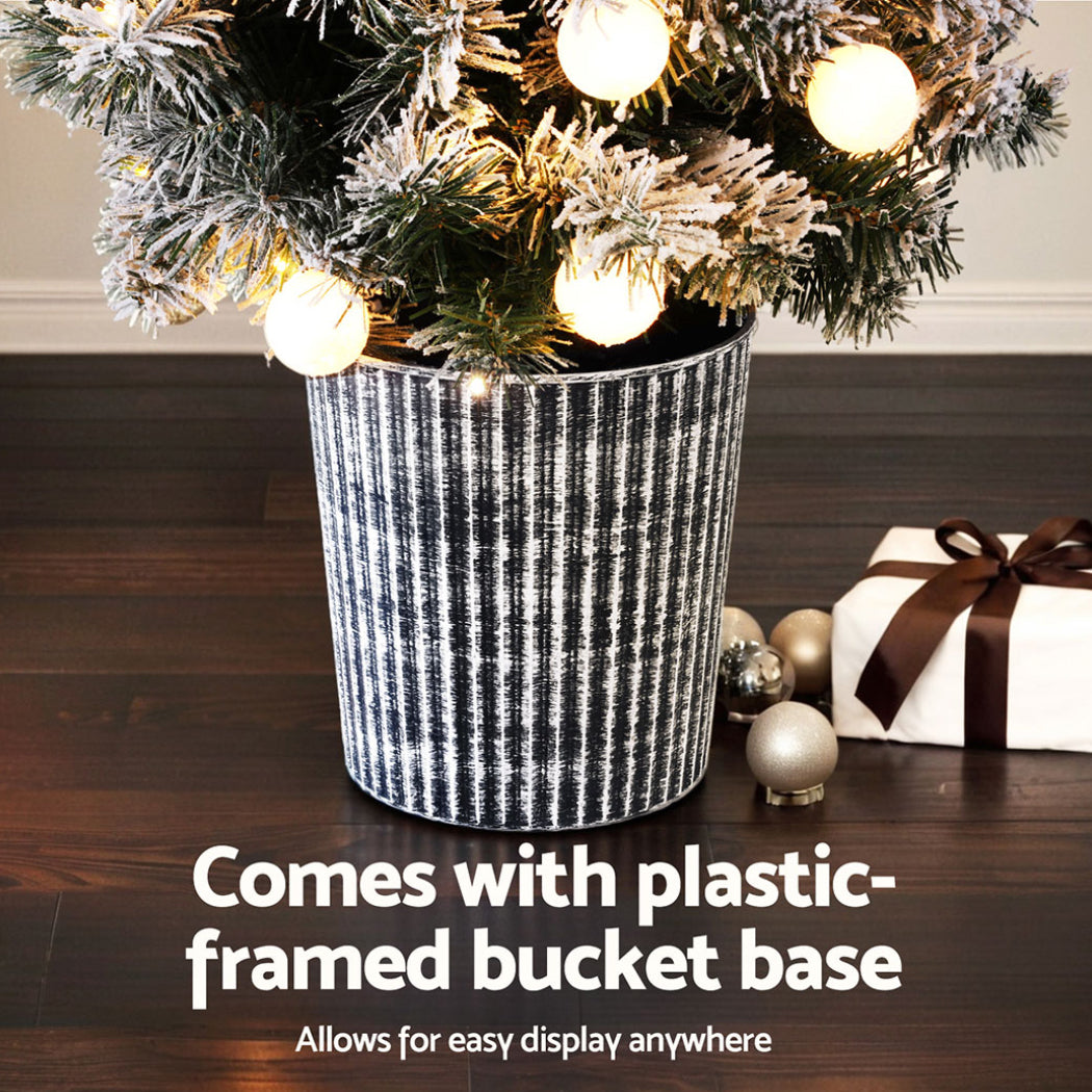 Jingle Jollys Christmas Tree 1.2M Potted Snowy Xmas Tree-Occasions > Christmas > Christmas Trees-PEROZ Accessories