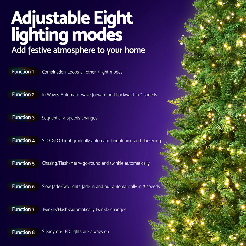 Jingle Jollys Christmas Tree 1.8m LED Xmas Tree Decorations 874 Tips-Christmas Trees-PEROZ Accessories