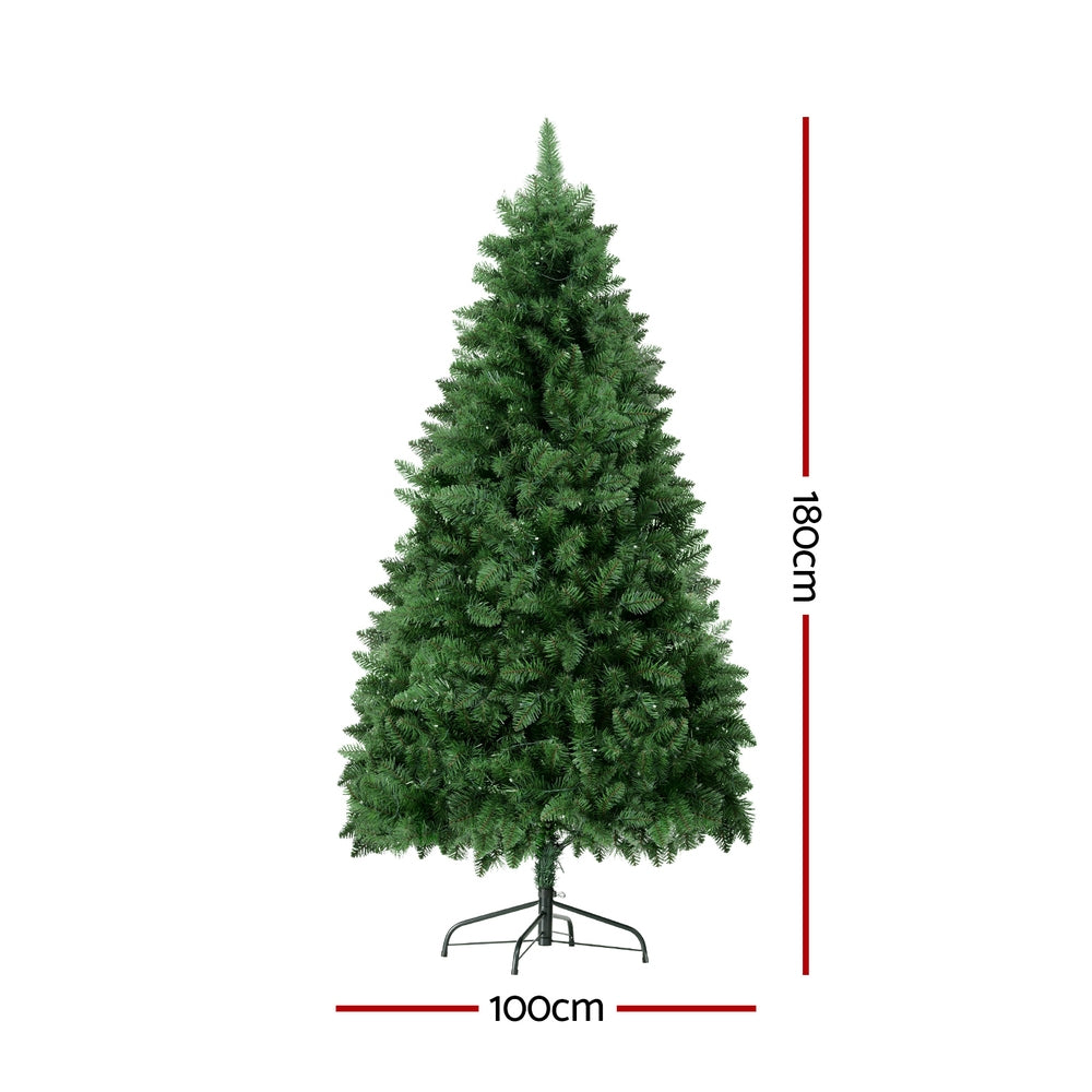Jingle Jollys Christmas Tree 1.8m RGB Remote LED Tree Party Decoration 890 Tips-Occasions > Christmas > Christmas Trees-PEROZ Accessories