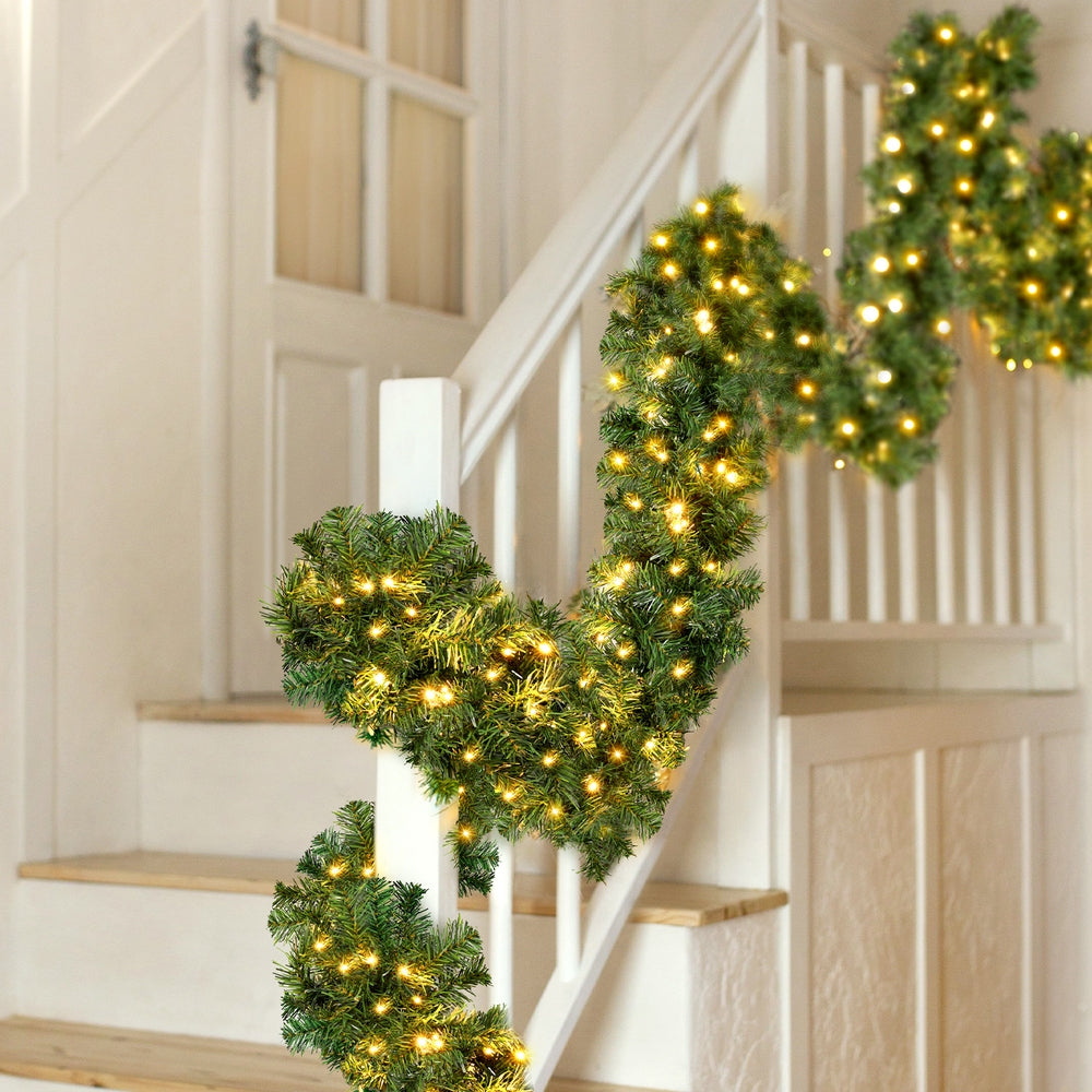 Jingle Jollys 5M Christmas Garland LED Lights Party Xmas Decorations 380 TIPS-Occasions > Christmas > Christmas Wreaths & Garlands-PEROZ Accessories
