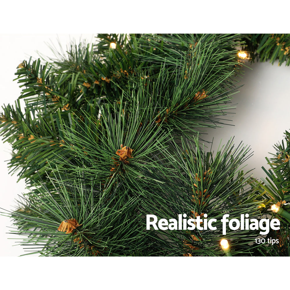 Jingle Jollys 1.8m Christmas Garland with LED lights Party Xmas Decorations-Occasions > Christmas > Christmas Wreaths & Garlands-PEROZ Accessories