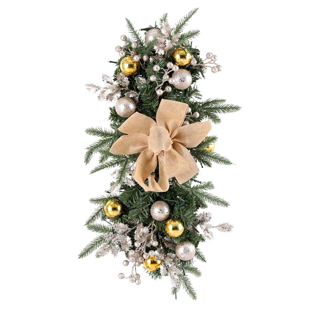 Jingle Jollys Hanging Christmas Garland 45cm Staircase Door Party Decor-Occasions > Christmas > Christmas Wreaths & Garlands-PEROZ Accessories