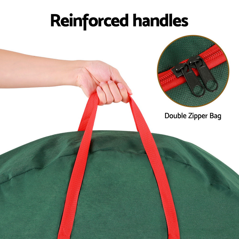 Jingle Jollys Christmas Garland Wreath Storage Bag Baubles Ornaments Container-Home & Garden > Storage > Clothing & Wardrobe Storage-PEROZ Accessories