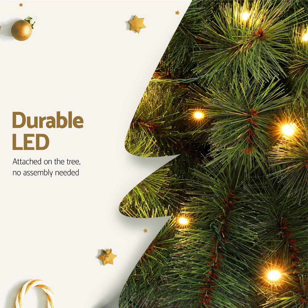 Jingle Jollys Christmas Tree 1.5+1m LED Xmas Palm Tree Party Decorations 2 in 1-Occasions > Christmas > Christmas Trees-PEROZ Accessories