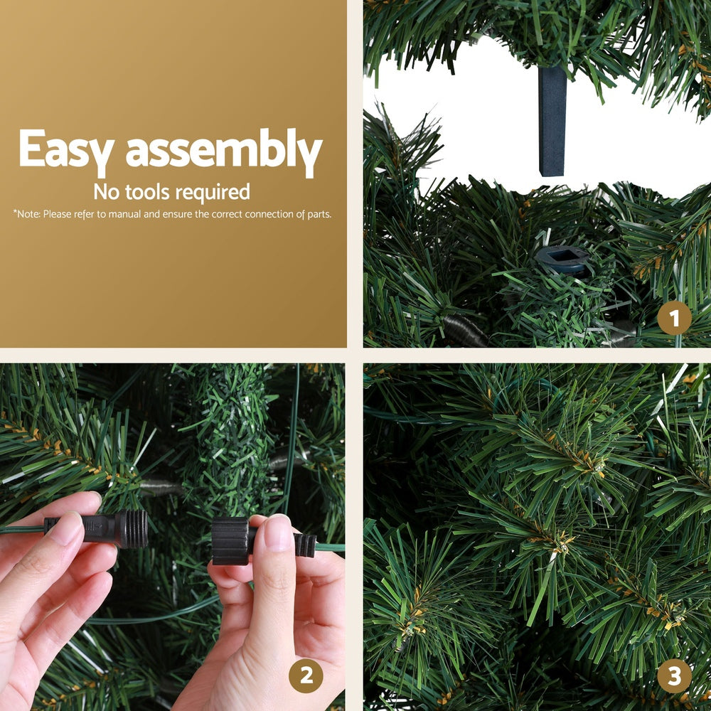 Jingle Jollys Christmas Tree 2.1M Corner Xmas Tree Party Decorations 430 Tips-Occasions > Christmas > Christmas Trees-PEROZ Accessories