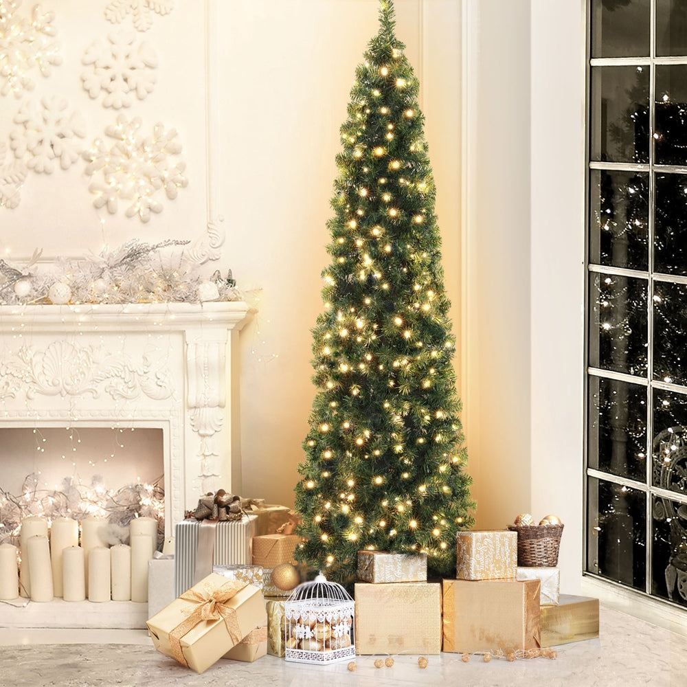 Jingle Jollys Christmas Tree 2.1M Corner Xmas Tree Party Decorations 430 Tips-Occasions > Christmas > Christmas Trees-PEROZ Accessories