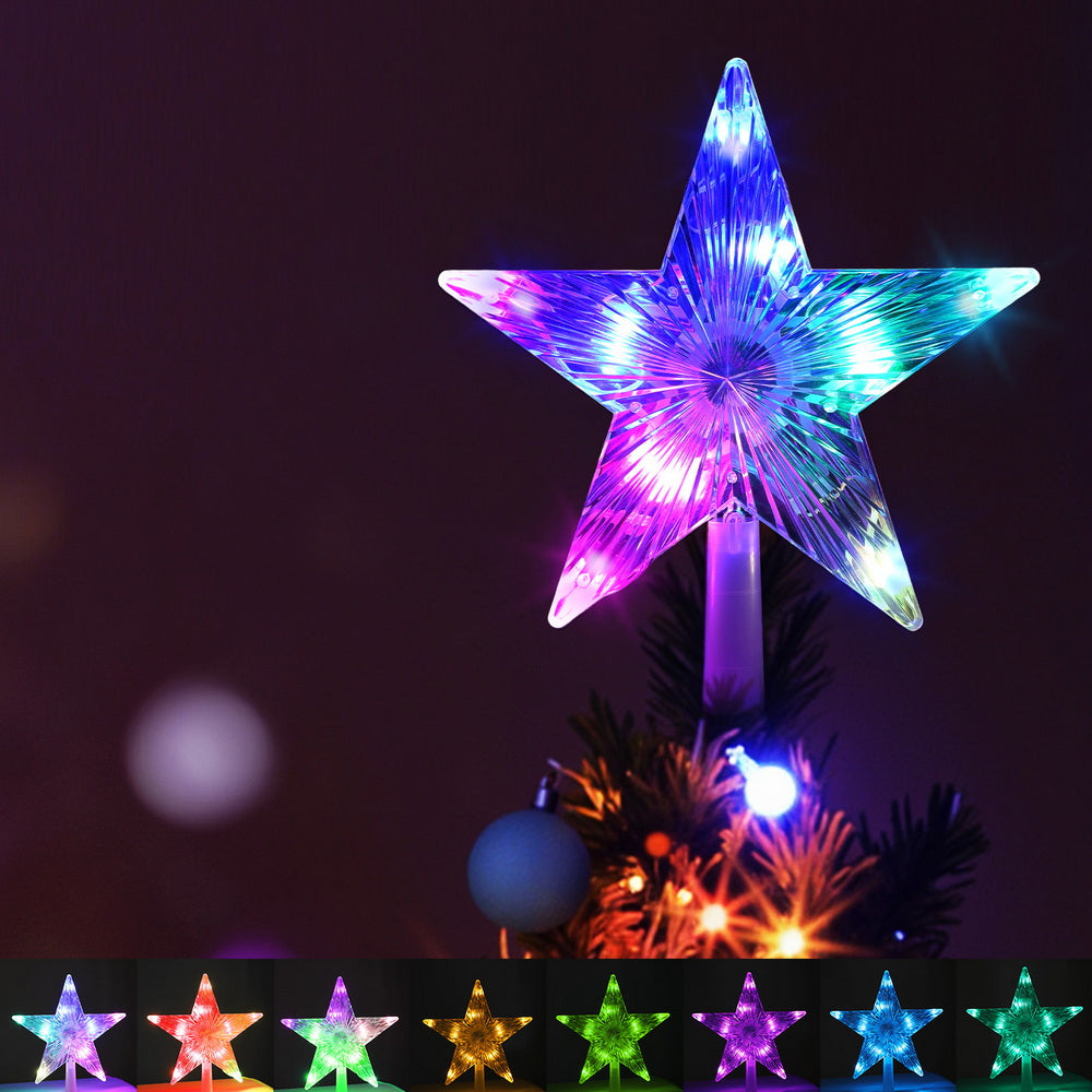 Jingle Jollys Christmas Tree Topper Star RGB LED Xmas Decor 80 Modes APP Control-Occasions > Christmas > Christmas Decorations-PEROZ Accessories
