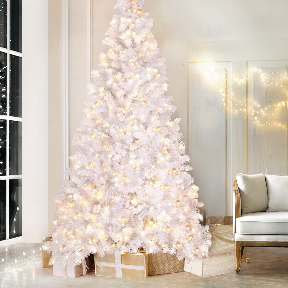 Jingle Jollys Christmas Tree 2.1m 500 LED Xmas Tree Decorations White 1260 Tips-Occasions > Christmas > Christmas Trees-PEROZ Accessories