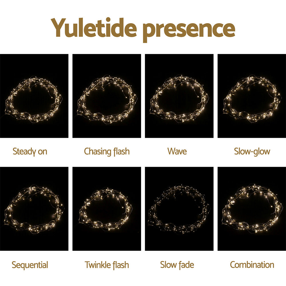 Jingle Jollys 3X3M Christmas Lights Curtain String Light 300 LED Warm White-Occasions > Christmas > Outdoor Decorations & Lights-PEROZ Accessories