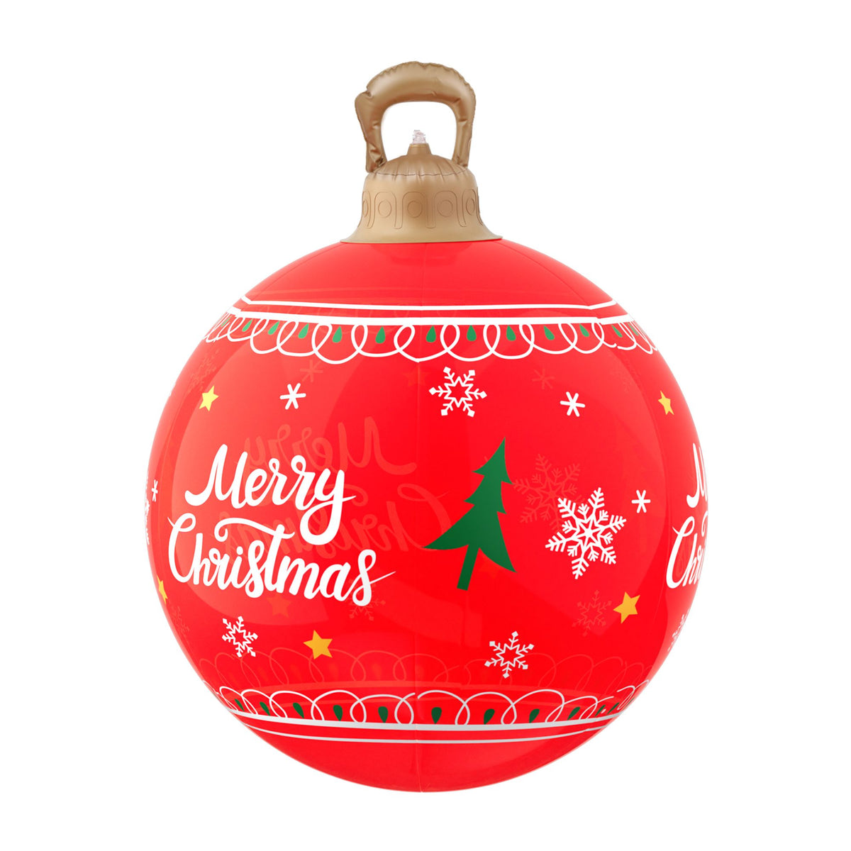 Jingle Jollys Christmas Inflatable Ball 60cm Led Illuminated Xmas Decoration Red-Christmas Inflatables-PEROZ Accessories