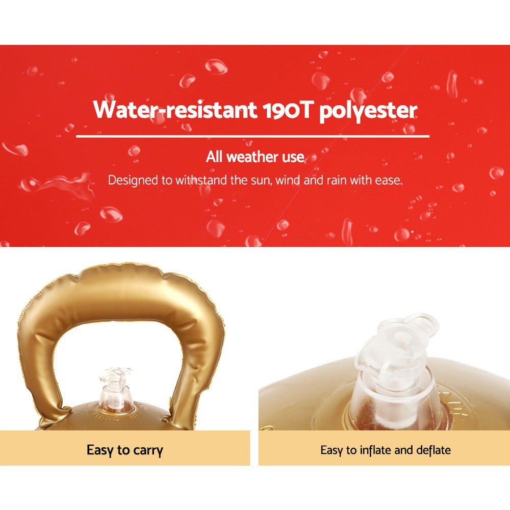 Jingle Jollys Christmas Inflatable Ball Bauble 60cm Outdoor Decoration Red-Occasions > Christmas > Christmas Decorations-PEROZ Accessories