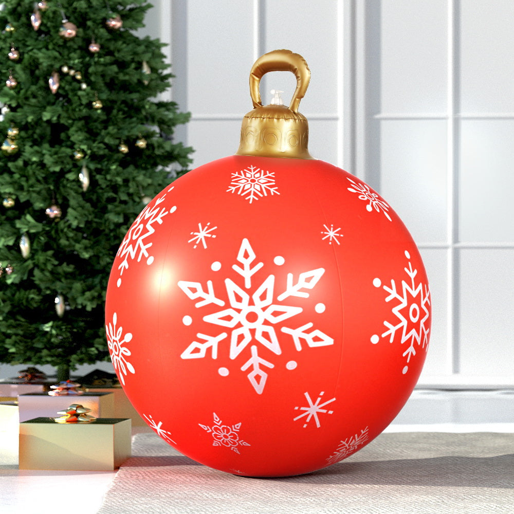 Jingle Jollys Christmas Inflatable Ball Bauble 60cm Outdoor Decoration Red-Occasions > Christmas > Christmas Decorations-PEROZ Accessories