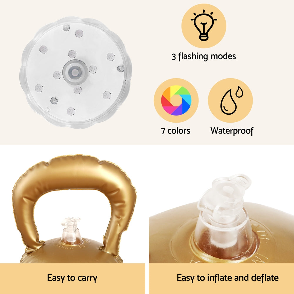 Jingle Jollys Christmas Inflatable Ball 60cm Led Illuminated Snowman Xmas Decor-Occasions > Christmas > Christmas Decorations-PEROZ Accessories