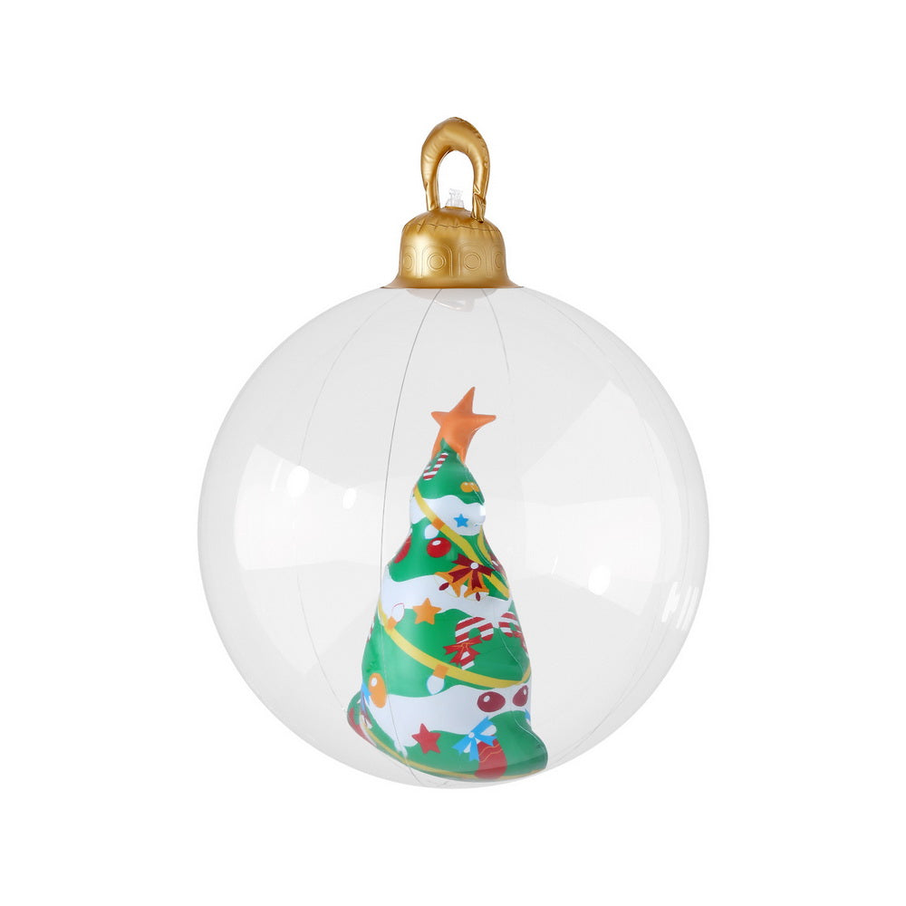 Jingle Jollys Christmas Inflatable Ball 60cm Tree Decoration Giant Bauble Clear-Occasions > Christmas > Christmas Decorations-PEROZ Accessories