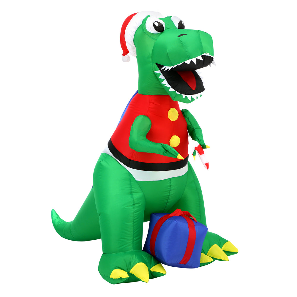 Mazam Christmas Dinosaur Inflatable with LED Lights-Christmas Inflatable-PEROZ Accessories