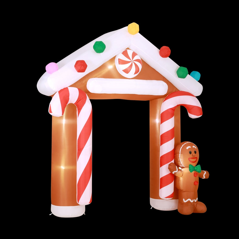 Jingle Jollys Christmas Inflatable Archwary Ginger 2.8M Illuminated Decorations-Occasions > Christmas > Christmas Decorations-PEROZ Accessories