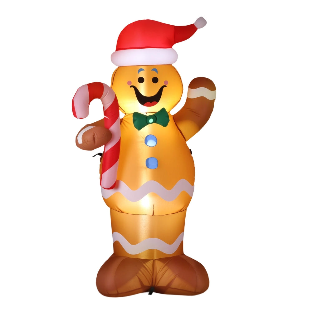Jingle Jollys Christmas Inflatable Gingerbread Man 1.5M Height LED Decorations Illuminated-Occasions > Christmas > Christmas Decorations-PEROZ Accessories