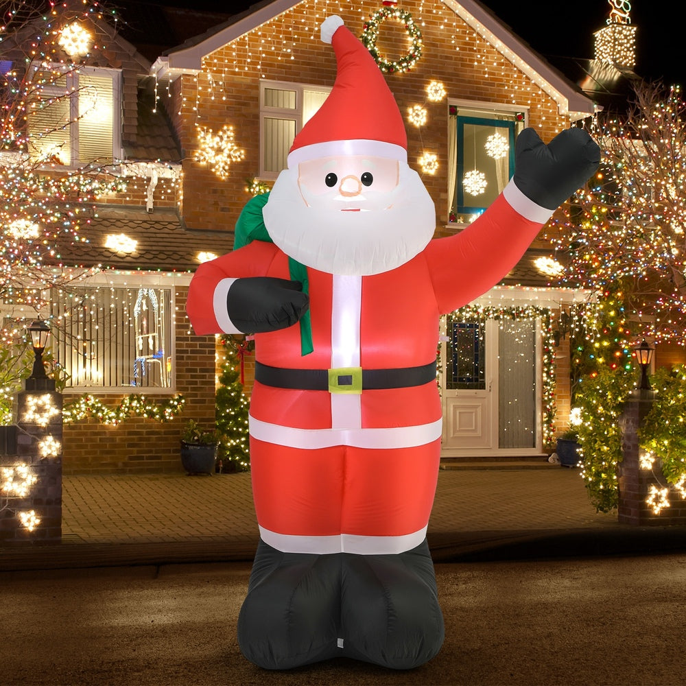 Mazam Christmas Santa Claus Inflatable with LED Lights-Christmas Inflatable-PEROZ Accessories