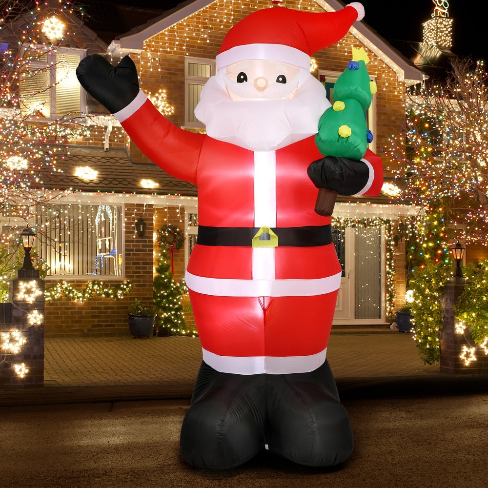 Mazam Christmas Inflatable Santa Claus with LED Lights 360cm-Christmas Inflatable-PEROZ Accessories