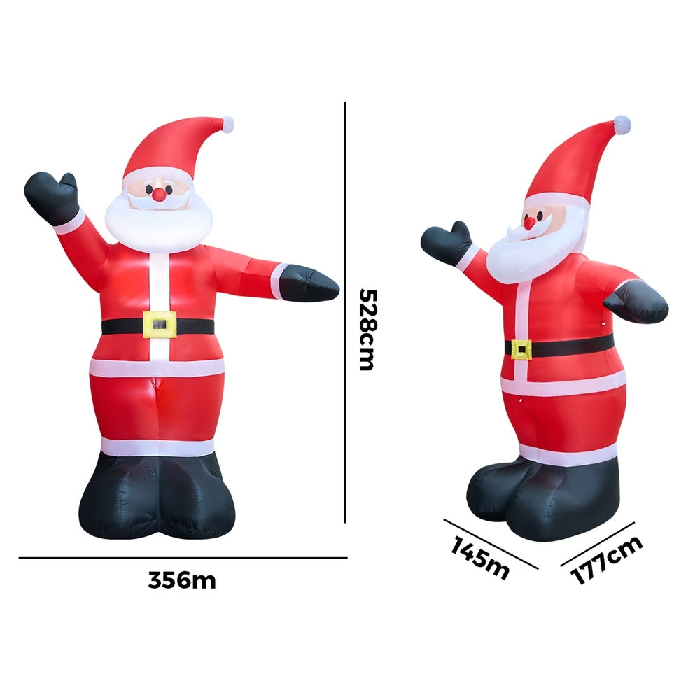 Tinseltown Christmas Inflatable 5M Santa Claus with LED Light-Christmas Inflatable-PEROZ Accessories