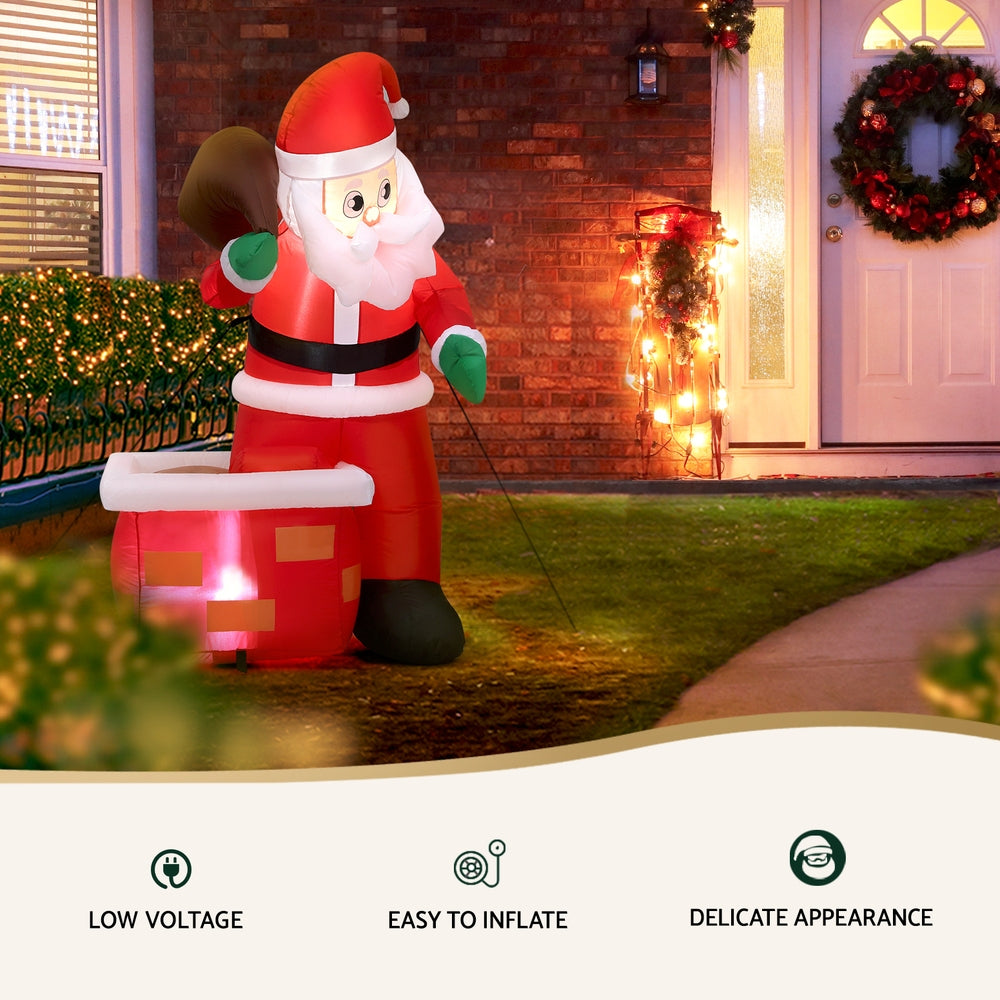 Jingle Jollys Christmas Inflatable Santa Illuminated Decorations-Occasions > Christmas > Christmas Decorations-PEROZ Accessories